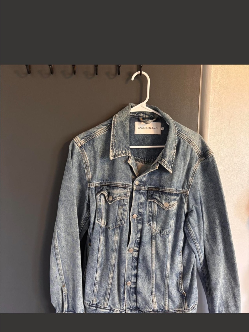 Calvin Klein Jeans Light Blue Denim Jacket with Faded Wash